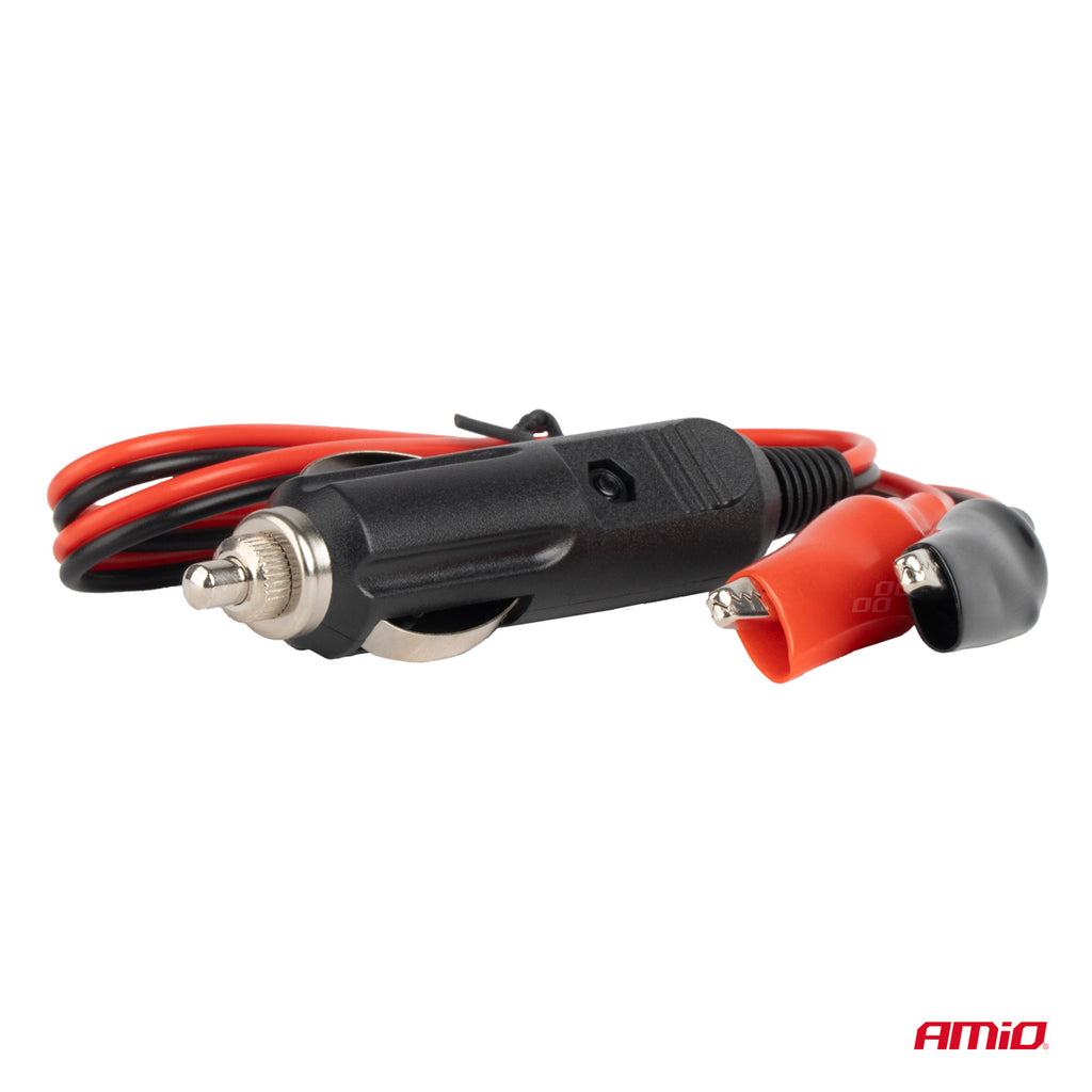 Aanstekeradapter met krokodillenuitgang 12V 24V 60cm AMiO 03802 - AMiO 03802 - afbeelding 2