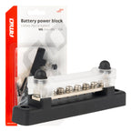 Minus stroombalk M6 12V - 48V 150A massaverdeelblok AMiO 03809 - AMiO 03809 - afbeelding 4