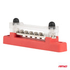 Grondverdeelblok plus rail M6 12V - 48V 150A AMiO 03810 - AMiO 03810 - afbeelding 2