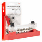 Grondverdeelblok plus rail M6 12V - 48V 150A AMiO 03810 - AMiO 03810 - afbeelding 4