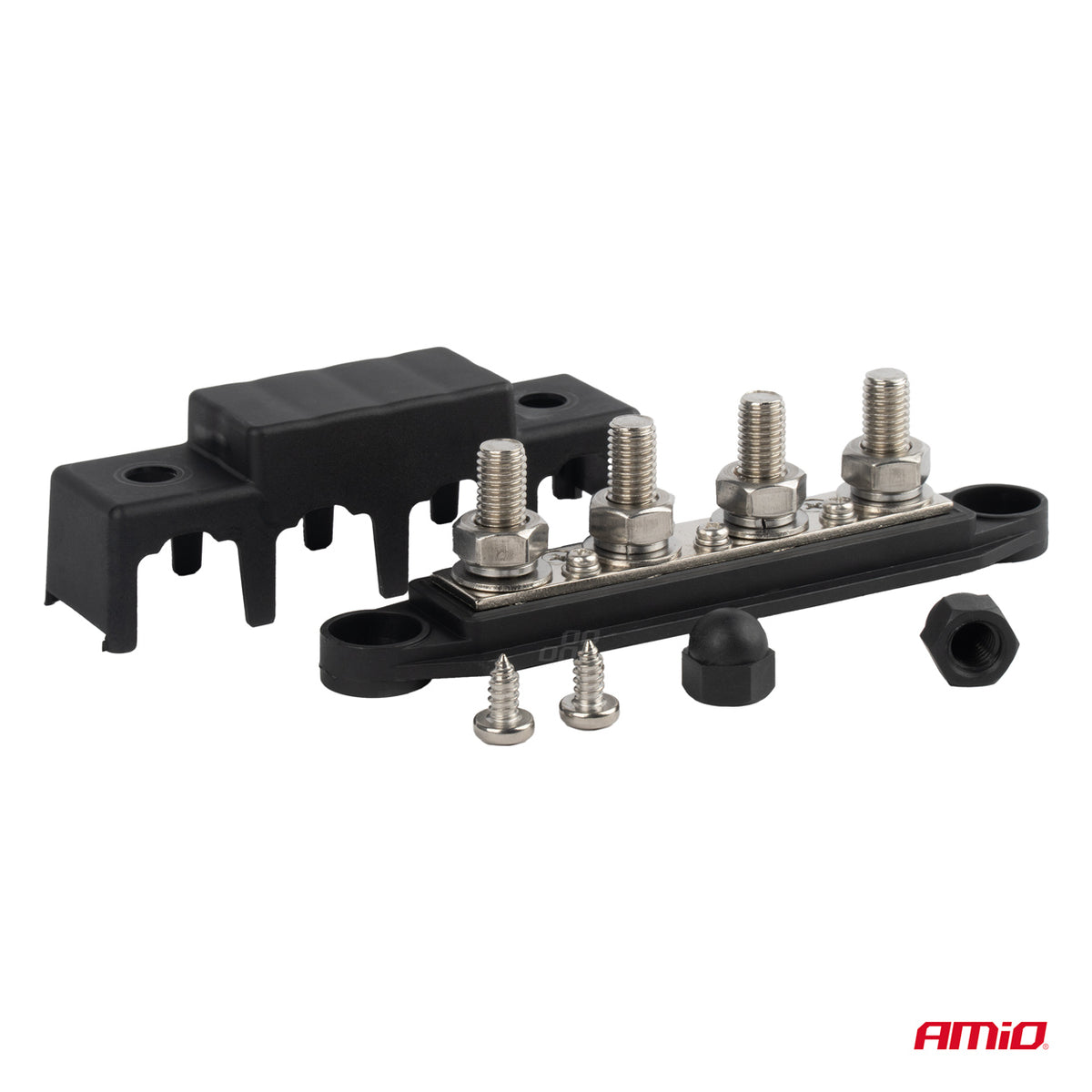 M10 12V - 48V 250A minusa busbar massadistributieblok AMiO 03811 - AMiO 03811 - afbeelding 3