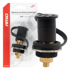 Batterijvoedingsconnector zwart min met dop 3/8 M10 12V 24V 48V 250A AMiO 03813 - AMiO 03813 - afbeelding 1