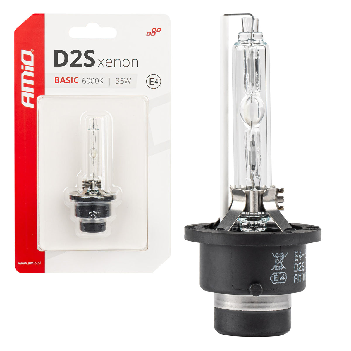 Xenon lamp type D2S 35W 6000K AMiO BASIC blister 03861 - AMiO 03861 - afbeelding 1