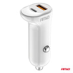 Autolader USB-A+ USB-C 20W 12/24V AMiO 03875 - AMiO 03875 - afbeelding 2