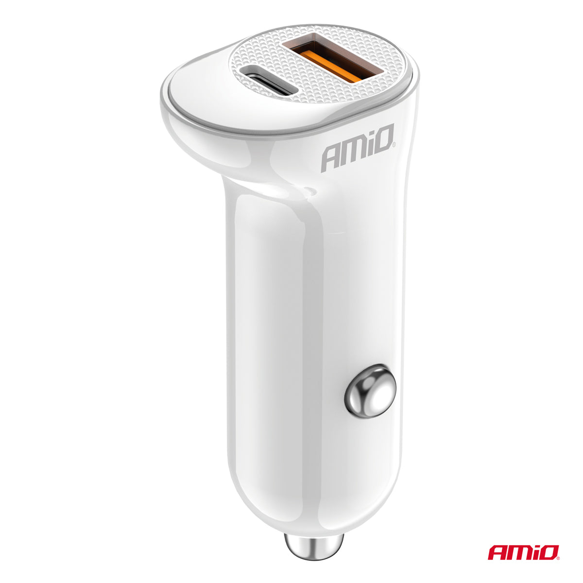 Autolader USB-A+ USB-C 20W 12/24V AMiO 03875 - AMiO 03875 - afbeelding 2