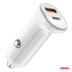 Autolader USB-A+ USB-C 20W 12/24V AMiO 03875 - AMiO 03875 - afbeelding 3