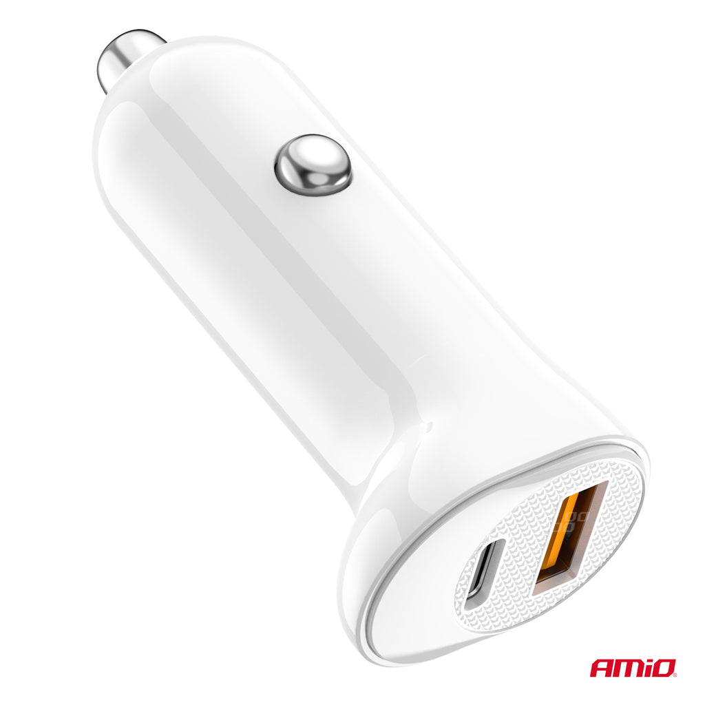 Autolader USB-A+ USB-C 20W 12/24V AMiO 03875 - AMiO 03875 - afbeelding 4