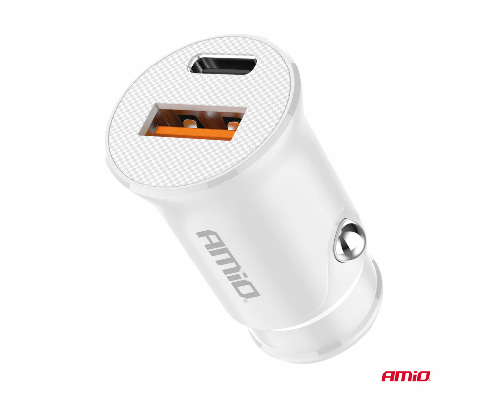 Autolader USB-A + USB-C 20W 12/24V
