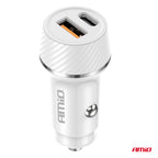 Autolader USB-A + USB-C 20W 12/24V AMiO 03878 - AMiO 03878 - afbeelding 2