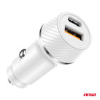 Autolader USB-A + USB-C 20W 12/24V AMiO 03878 - AMiO 03878 - afbeelding 3
