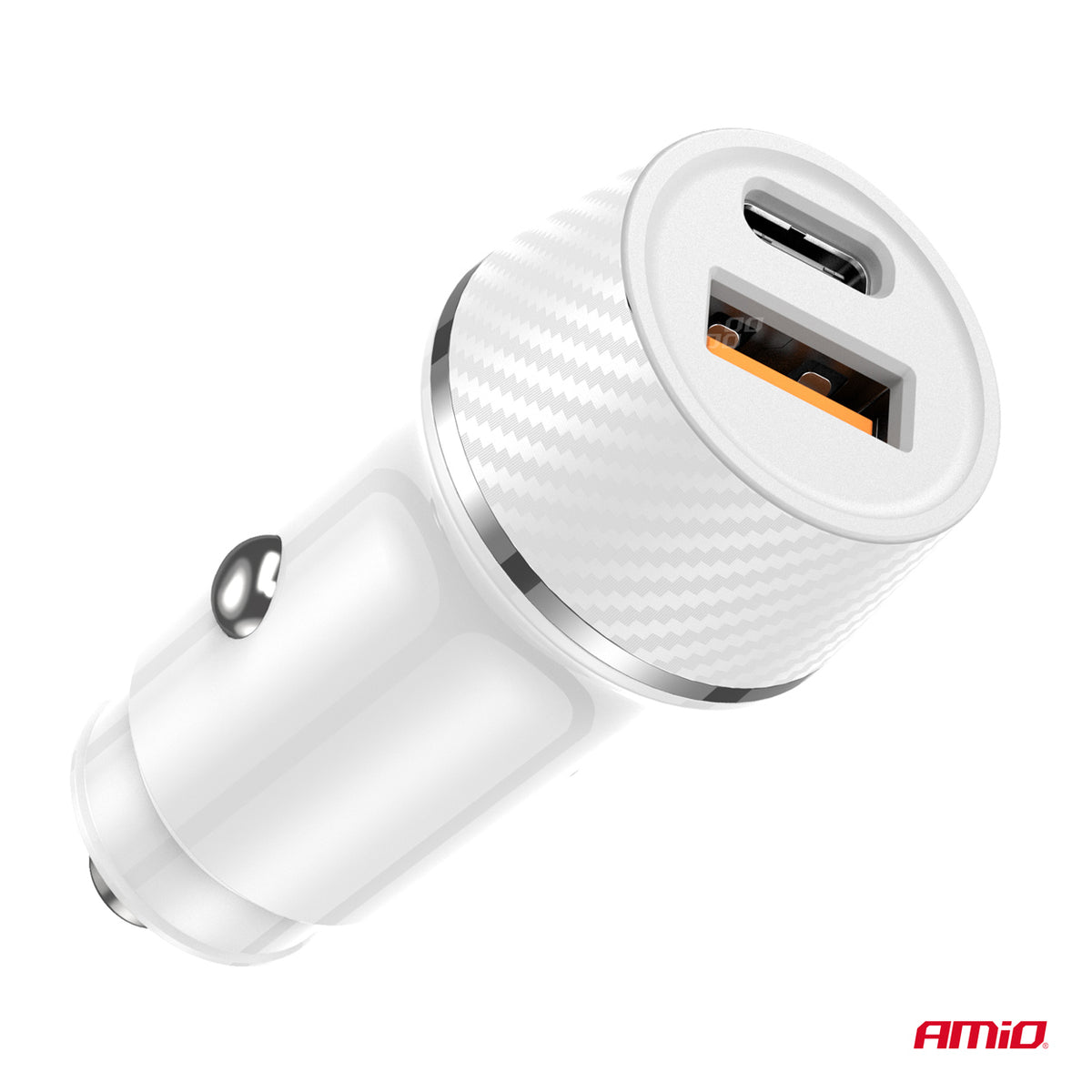 Autolader USB-A + USB-C 20W 12/24V AMiO 03878 - AMiO 03878 - afbeelding 3