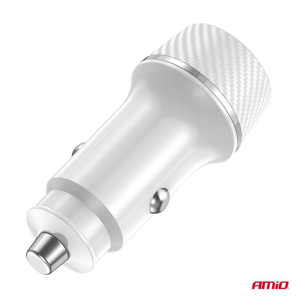 Autolader USB-A + USB-C 20W 12/24V AMiO 03878 - AMiO 03878 - afbeelding 4