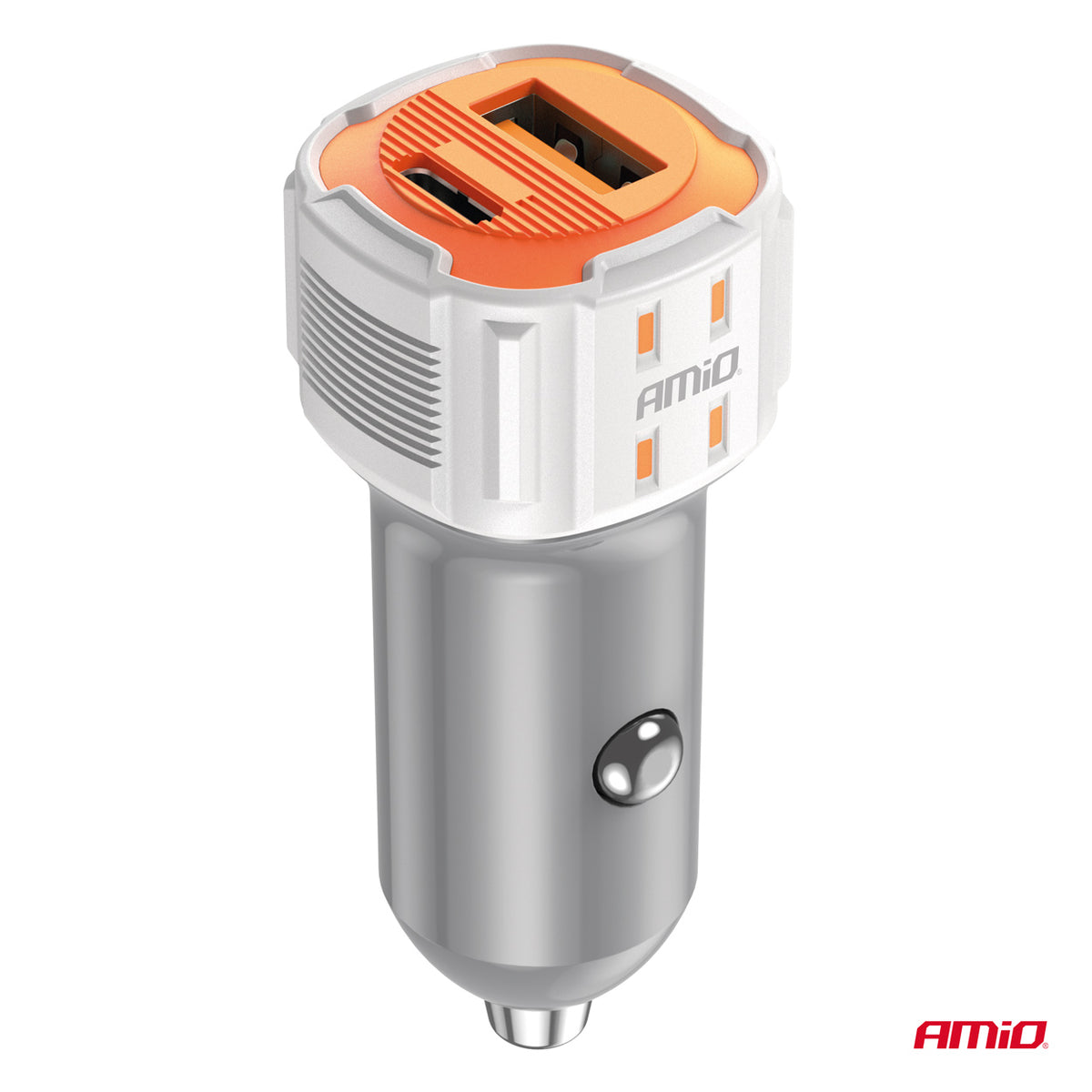 Autolader USB-A + USB-C 38W 12/24V AMiO 03883 - AMiO 03883 - afbeelding 4