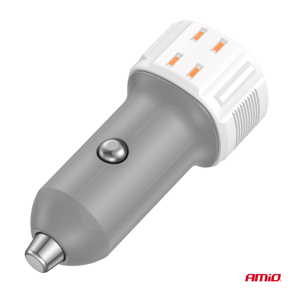 Autolader USB-A + USB-C 38W 12/24V AMiO 03883 - AMiO 03883 - afbeelding 6