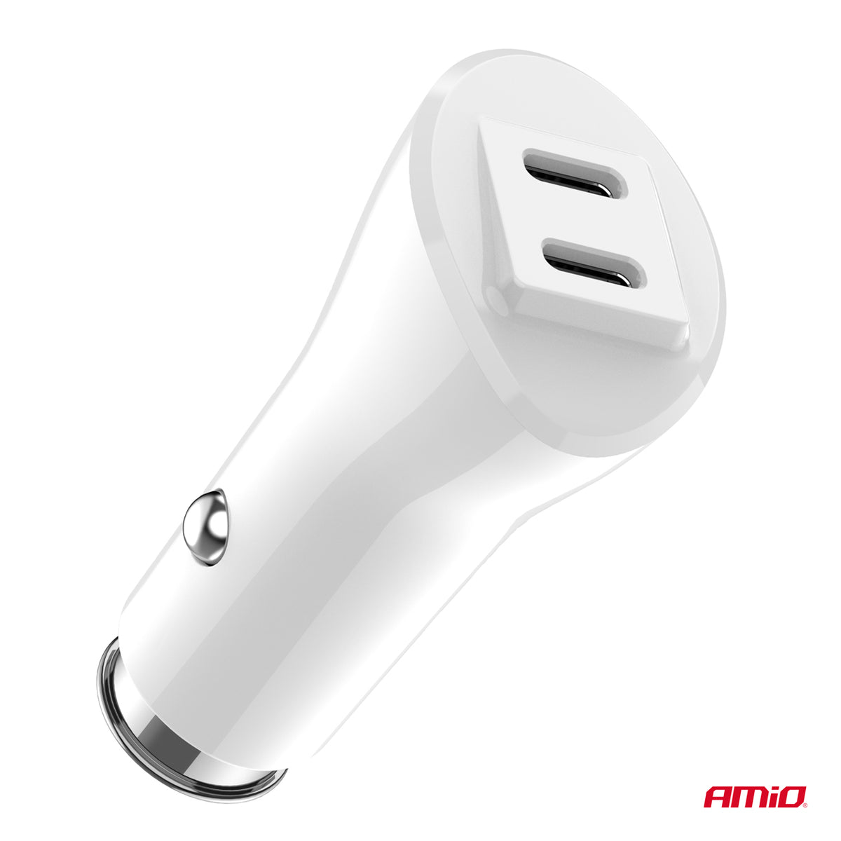 Autolader 2xUSB-C 40W 12/24V AMiO 03884 - AMiO 03884 - afbeelding 3