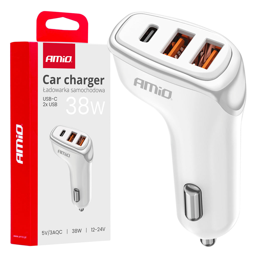 Autolader 2x USB-A + USB-C 38W 12/24V AMiO 03886 - AMiO 03886 - afbeelding 5