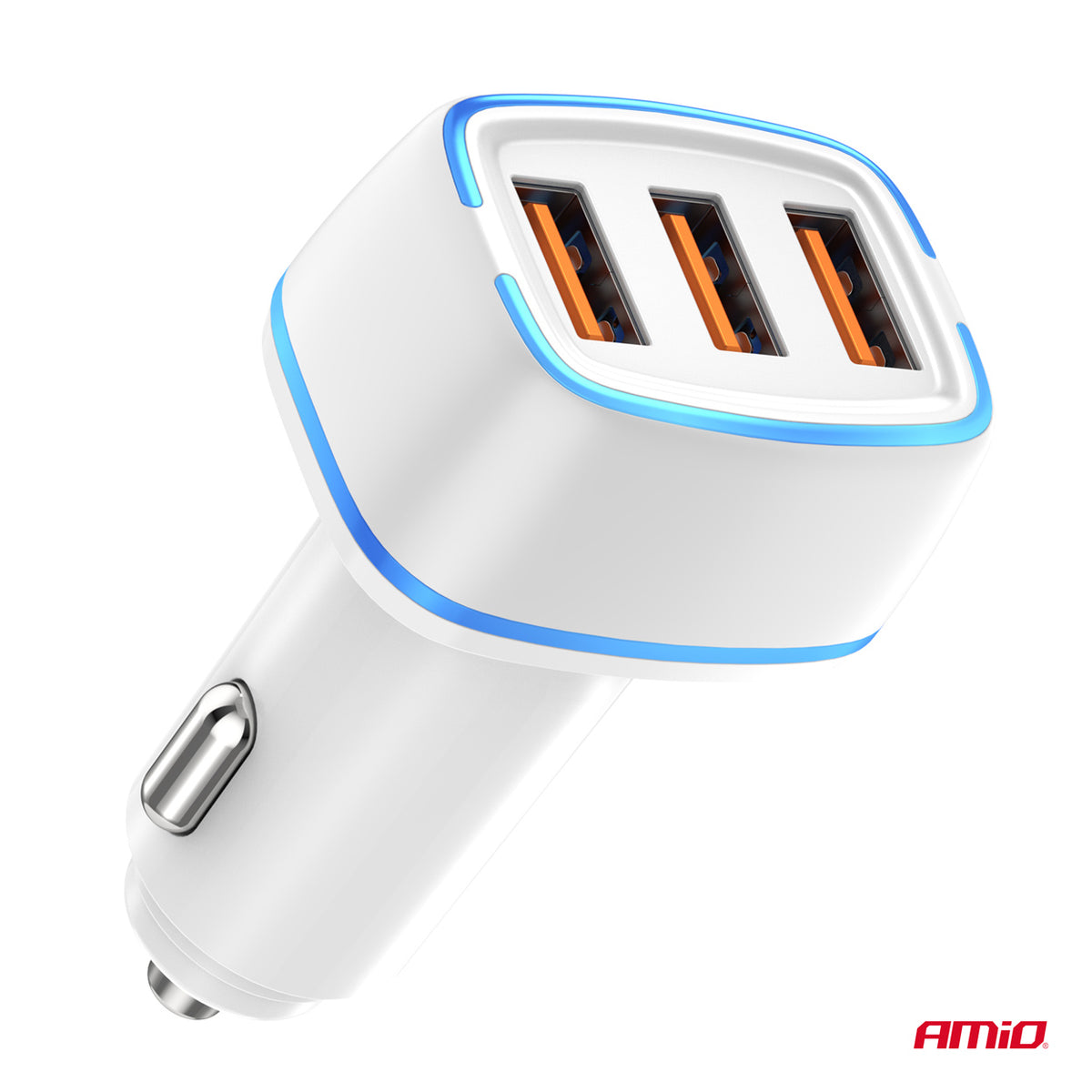 Autolader 3x USB-A 30W 12/24V AMiO 03889 - AMiO 03889 - afbeelding 3