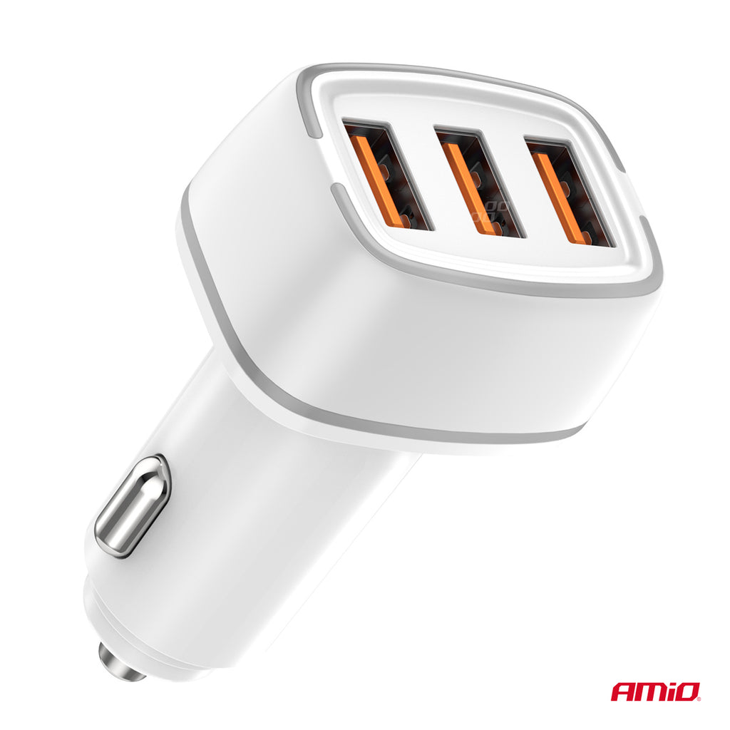 Autolader 2x USB-A + USB-C 32W 12/24V AMiO 03890 - AMiO 03890 - afbeelding 3