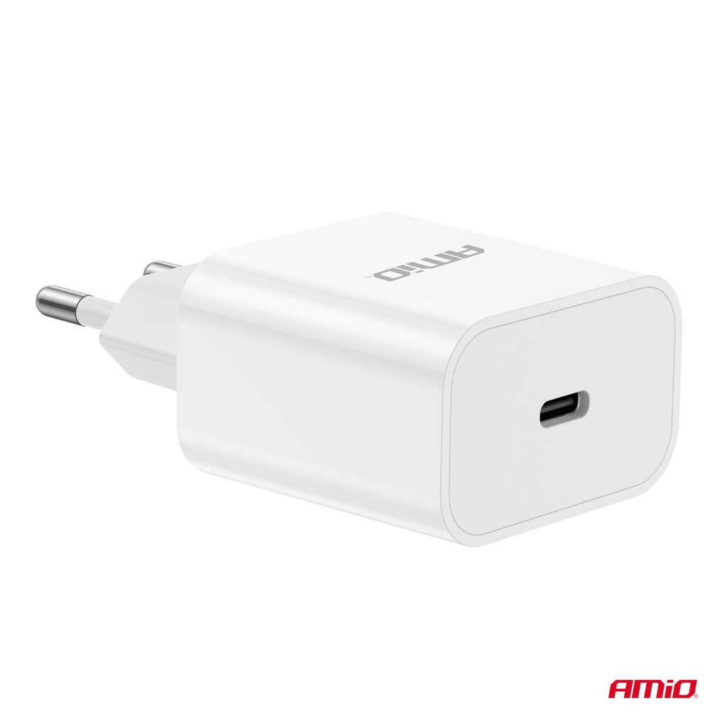 Wandlader USB-C 20W Quick Charge 230V AMiO 03891 - AMiO 03891 - afbeelding 4