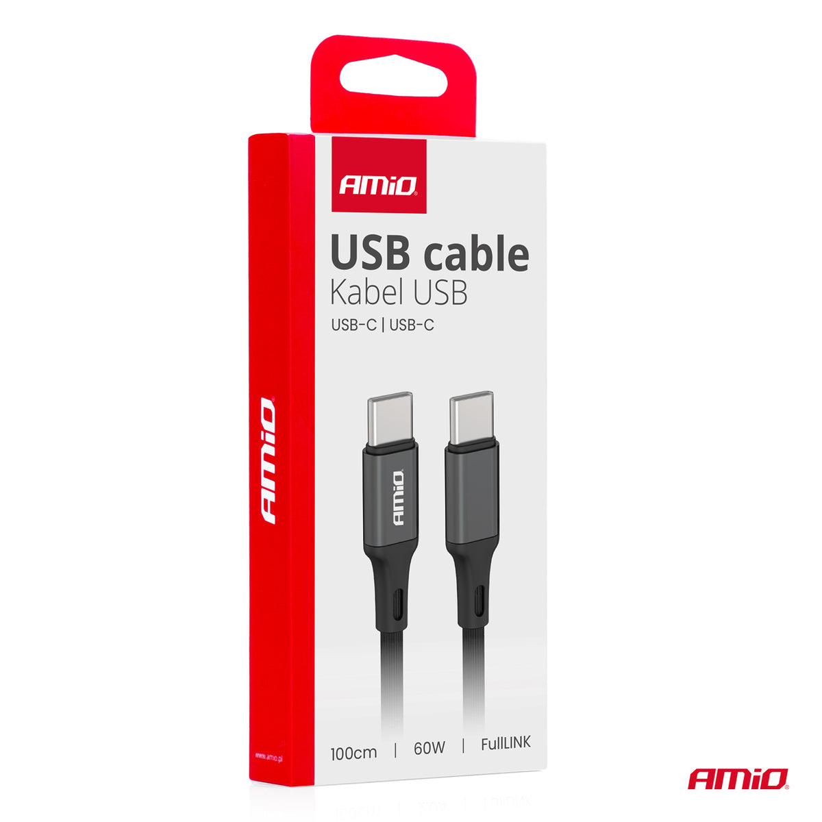 USB-C naar USB-C kabel 60W 100cm FullLINK AMiO 03902 - AMiO 03902 - afbeelding 5