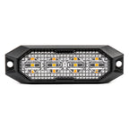 Slanke amberkleurige grillbeugel zaklamp 4x3W LED R65 R10 12/24V IP6K9K AMiO 03929 - AMiO 03929 - afbeelding 1