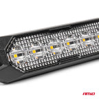 Slanke amberkleurige grillbeugel Flash lamp 6x3W LED R65 R10 12/24V IP6K9K AMiO 03930 - AMiO 03930 - afbeelding 2