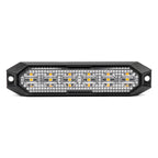 Slanke amberkleurige grillbeugel Flash lamp 6x3W LED R65 R10 12/24V IP6K9K AMiO 03930 - AMiO 03930 - afbeelding 6