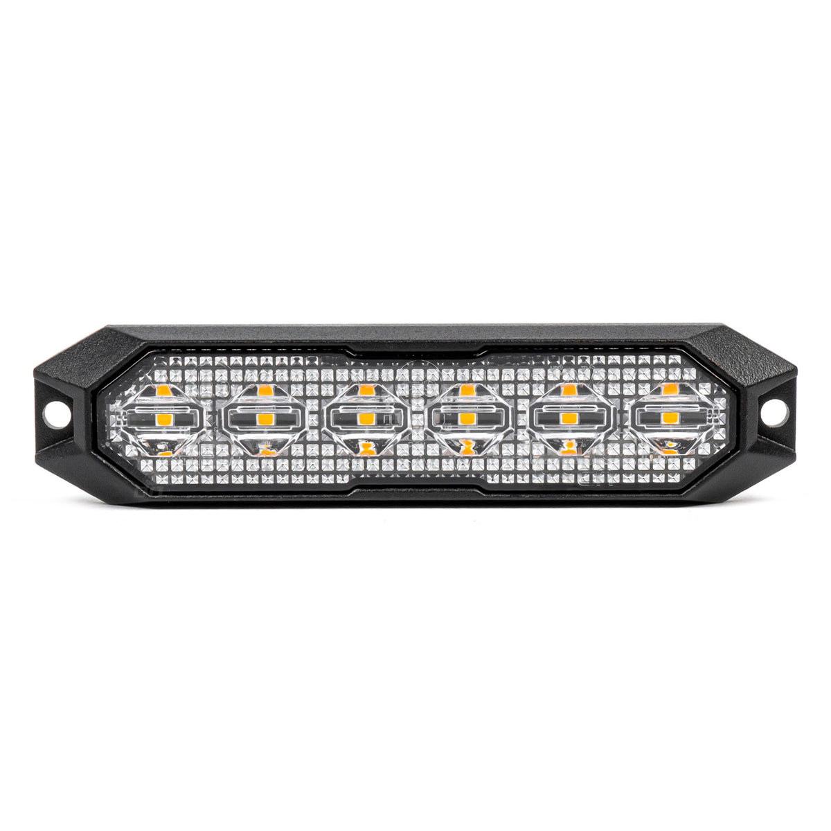 Slanke amberkleurige grillbeugel Flash lamp 6x3W LED R65 R10 12/24V IP6K9K AMiO 03930 - AMiO 03930 - afbeelding 6