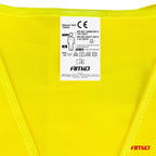 Veiligheidsvest XL geel met certificaat AMiO 03934 - AMiO 03934 - afbeelding 3