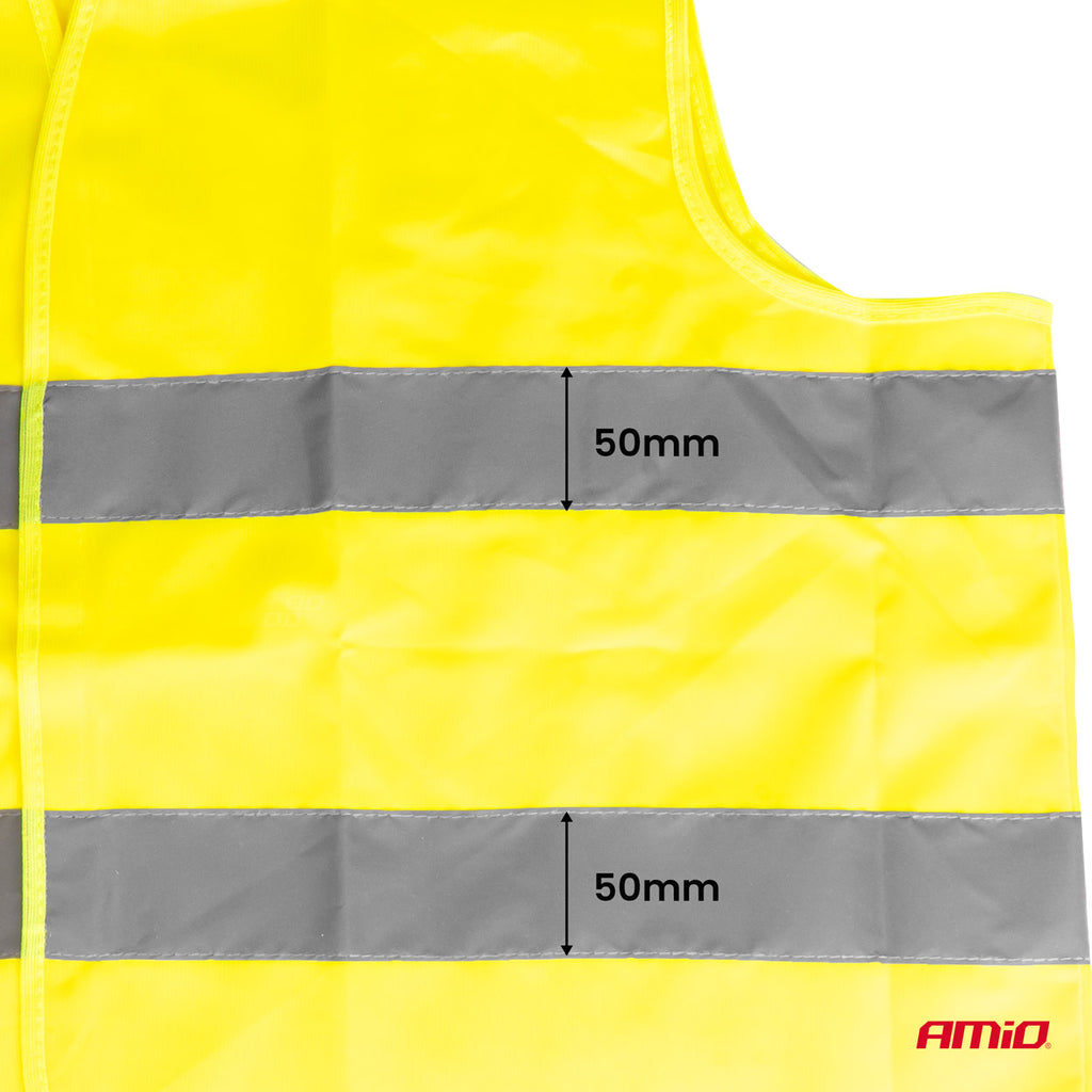 Veiligheidsvest XL geel met certificaat AMiO 03934 - AMiO 03934 - afbeelding 4