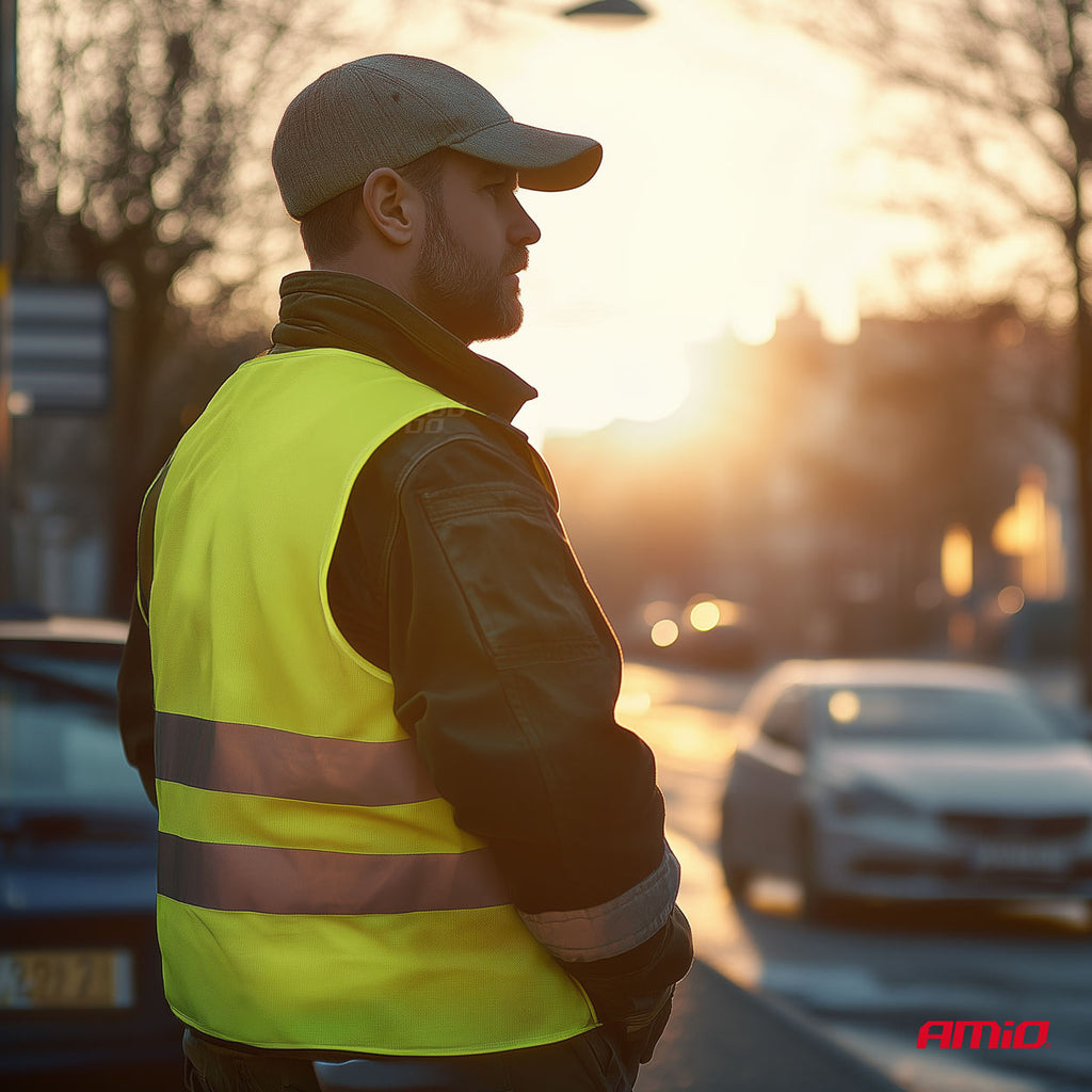Veiligheidsvest XL geel met certificaat AMiO 03934 - AMiO 03934 - afbeelding 7