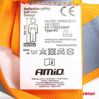 Reflecterend veiligheidsgordelvest oranje kleur AMiO 03939 - AMiO 03939 - afbeelding 2