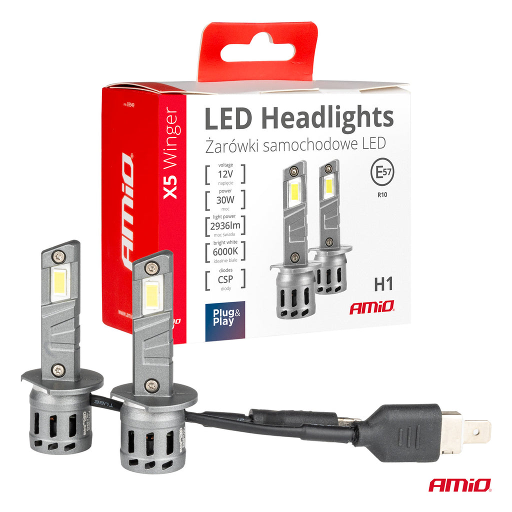 LED Koplampen X5-serie WINGER H1 6000K max 30W AMiO 03943 - AMiO 03943 - afbeelding 5