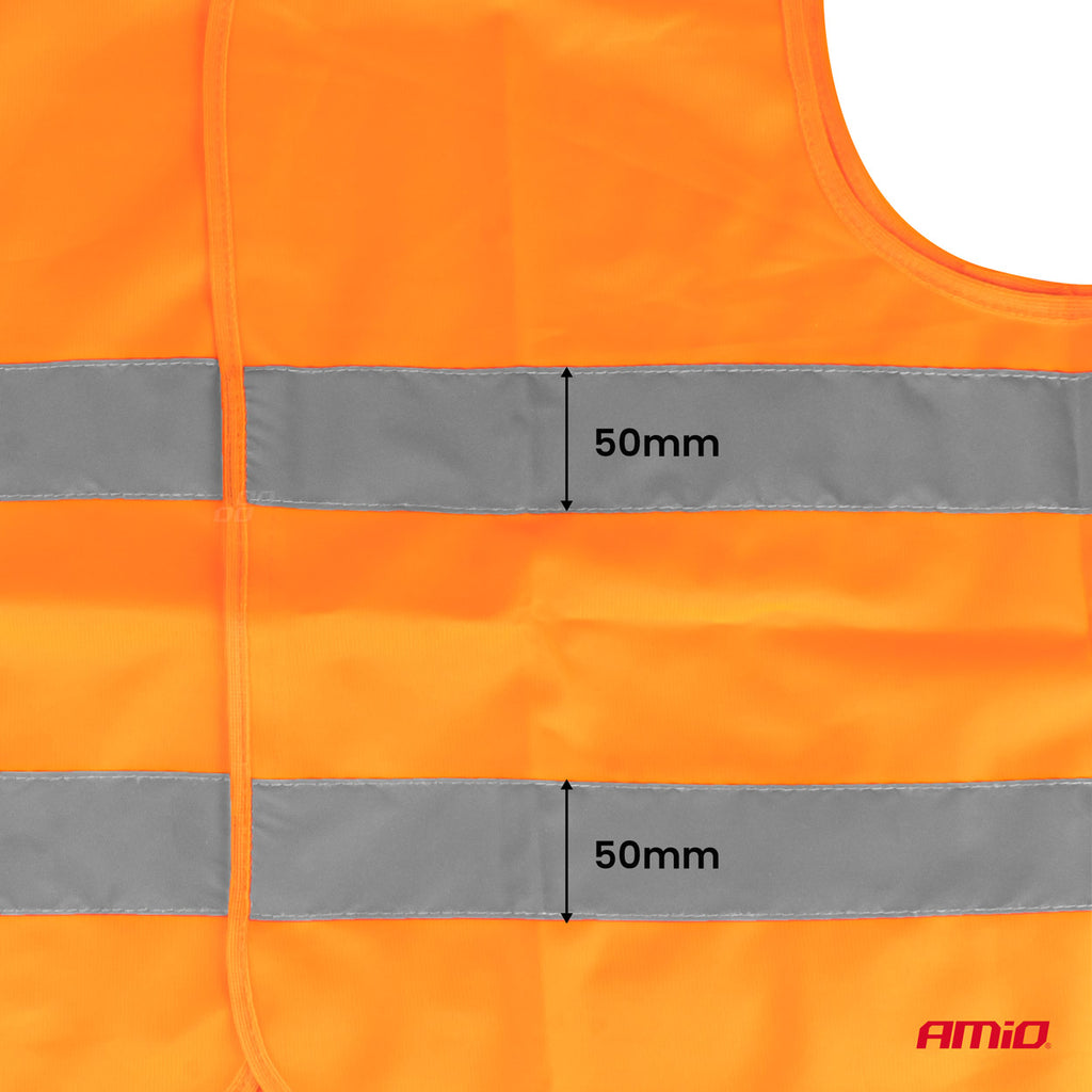 Veiligheidsvest oranje met certificaat XXL AMiO 03985 - AMiO 03985 - afbeelding 5