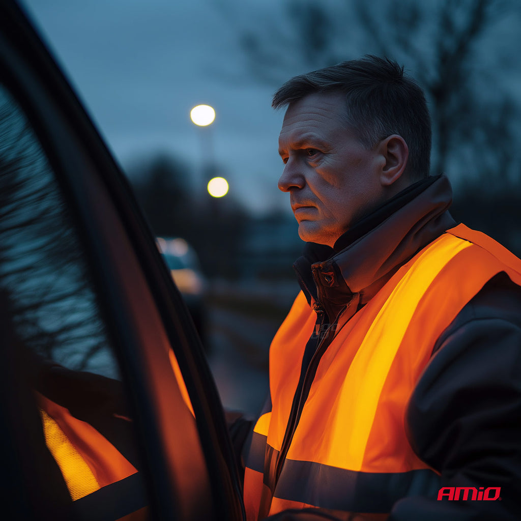 Veiligheidsvest oranje met certificaat XXL AMiO 03985 - AMiO 03985 - afbeelding 9
