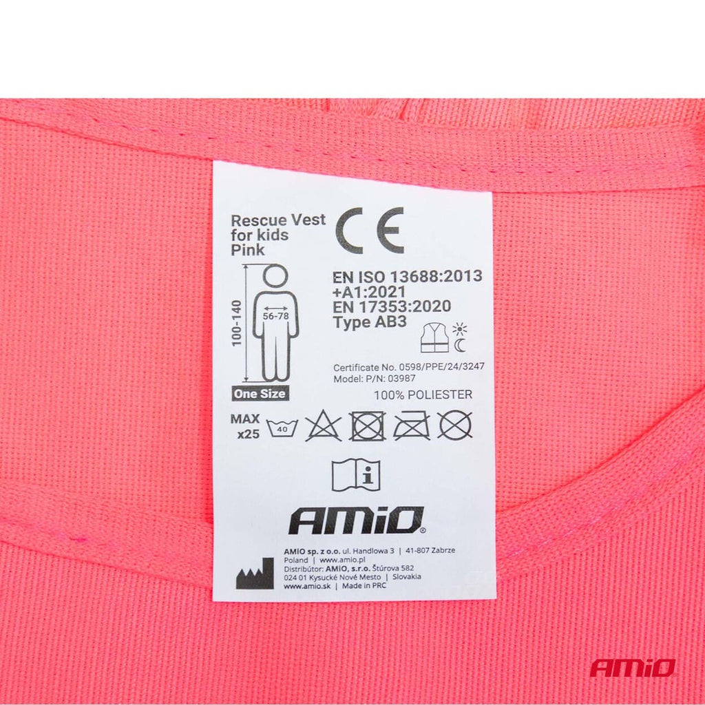 Reddingsvest voor kinderen roze AMiO 03987 - AMiO 03987 - afbeelding 4