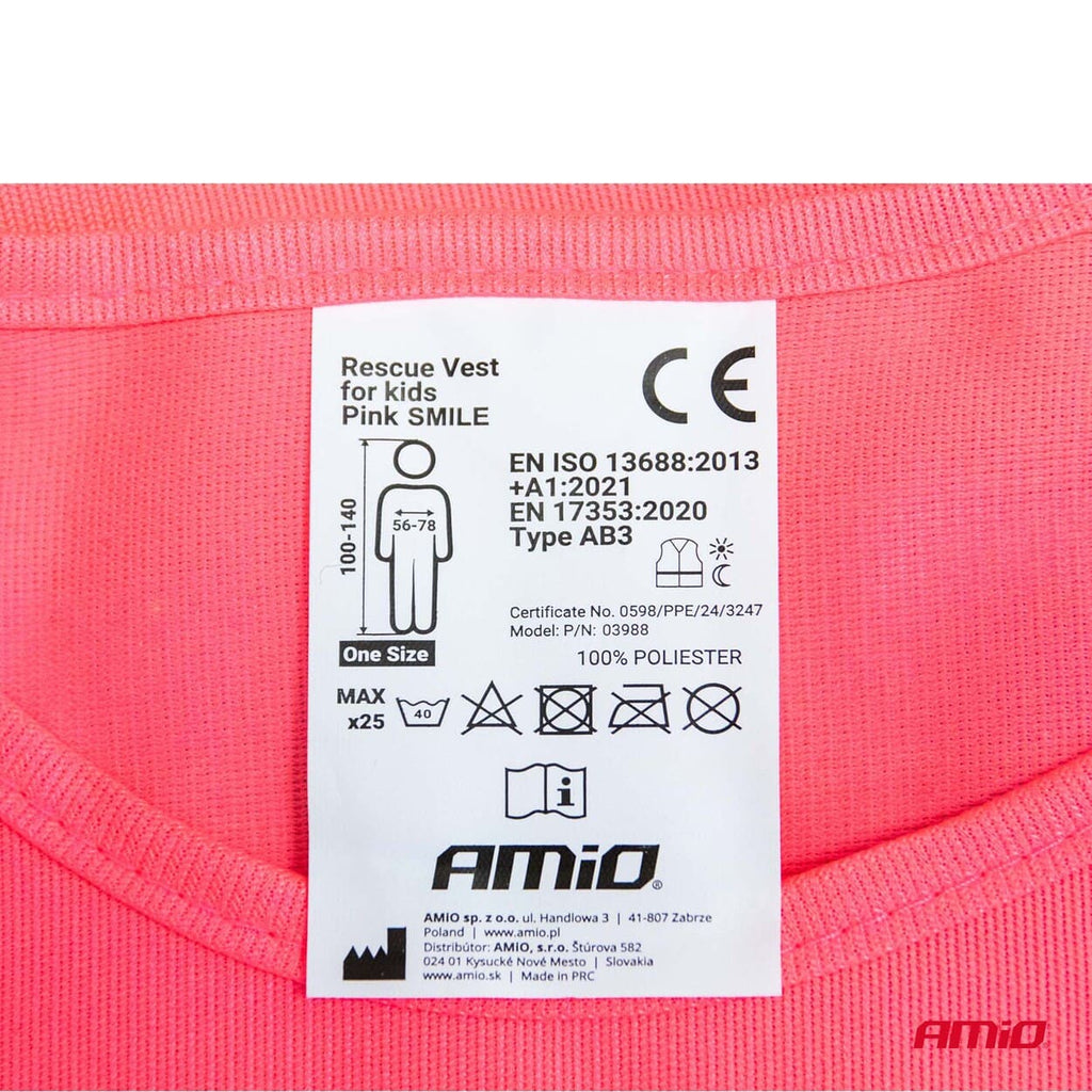 Reddingsvest voor kinderen roze SMILE AMiO 03988 - AMiO 03988 - afbeelding 3