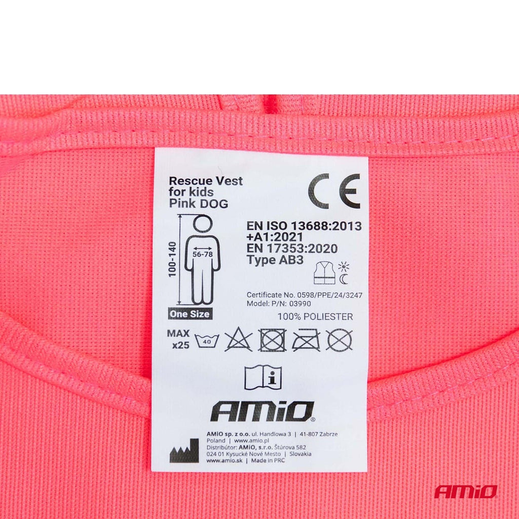 Reddingsvest voor kinderen roze DOG AMiO 03990 - AMiO 03990 - afbeelding 3