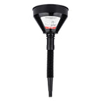 Flexibele zwarte universele trechter met zeef voor brandstof vloeibaar water 16 cm AMiO 04038 - AMiO 04038 - afbeelding 1
