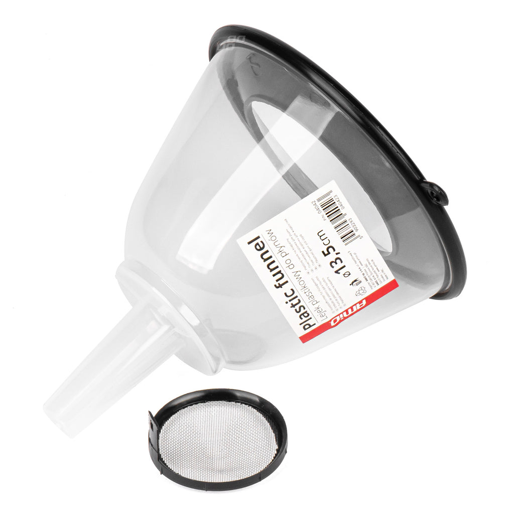 Kunststof trechter met half deksel en filter 13,5cm AMiO 04042 - AMiO 04042 - afbeelding 4