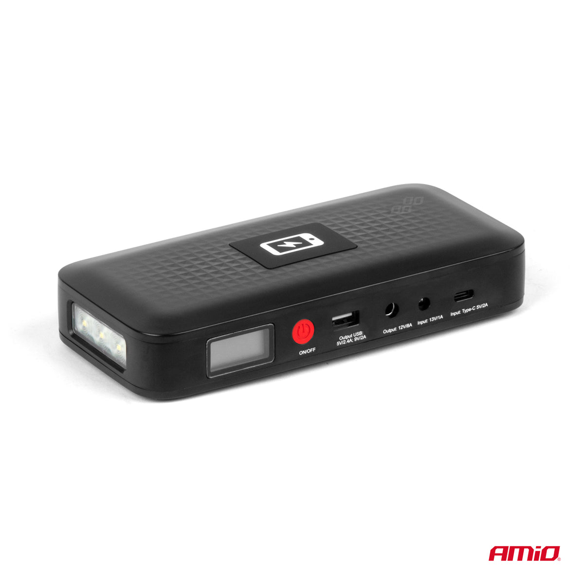 Draagbare jumpstarter powerbank 12V 12Ah 800A AMiO 04055 - AMiO 04055 - afbeelding 2