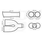 Uitlaatdemper tip RVS carbon AMiO 04070 - AMiO 04070 - afbeelding 5