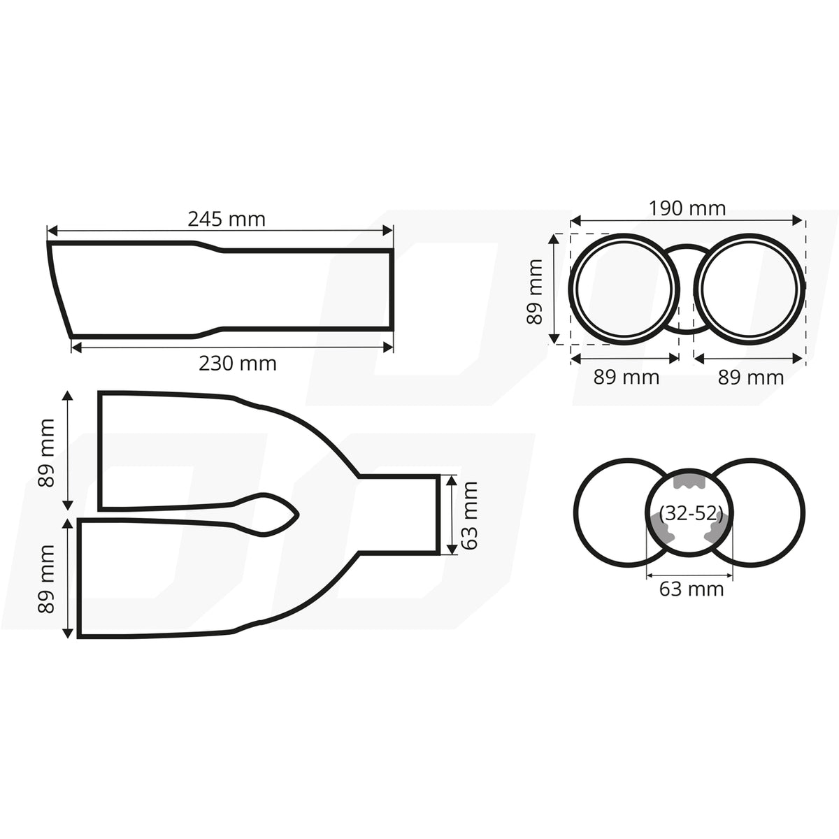Uitlaatdemper tip RVS carbon AMiO 04070 - AMiO 04070 - afbeelding 5