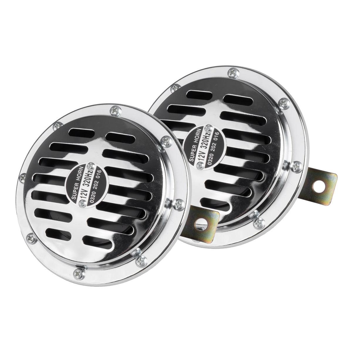 Claxon geluidssignaal chroom 125 mm 12V AMiO 04074 - AMiO 04074 - afbeelding 1