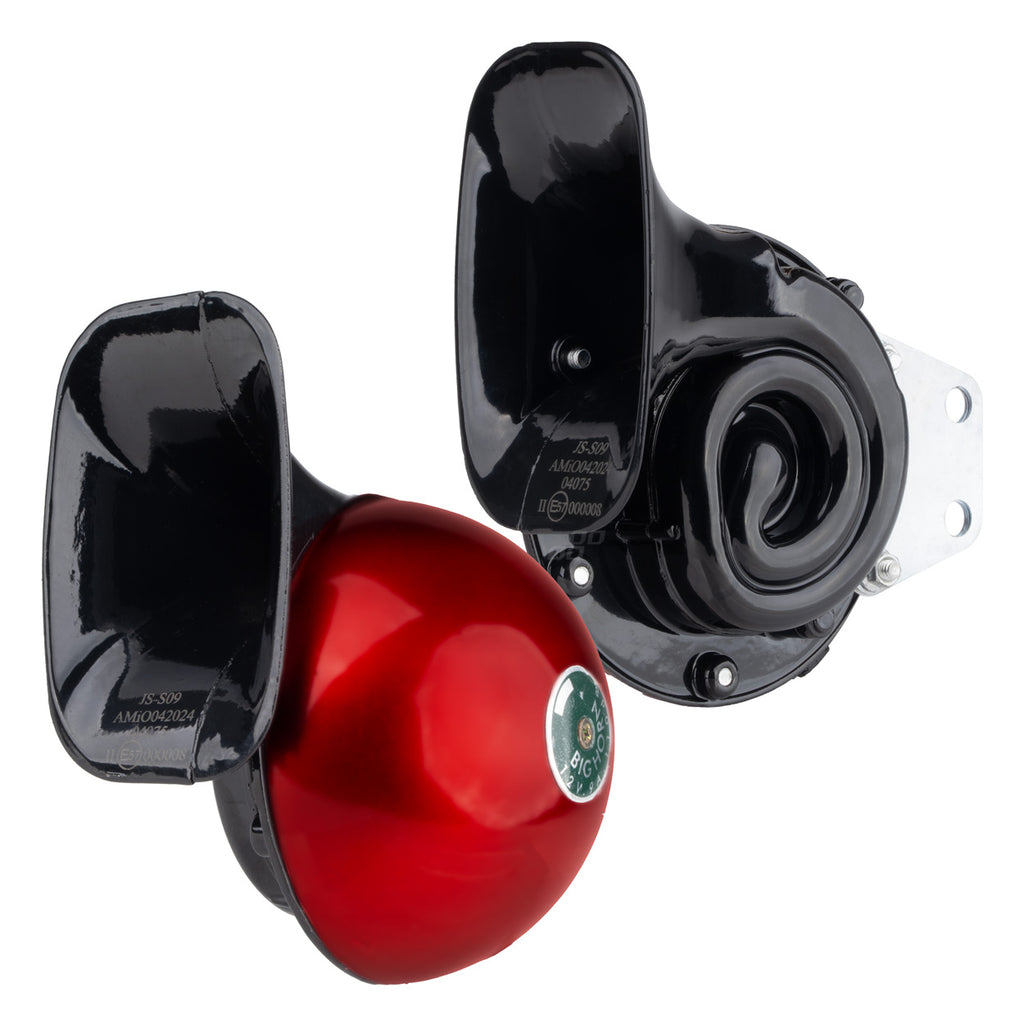 Claxon geluidssignaal set van 2 stuks rood 125mm 12V AMiO 04075 - AMiO 04075 - afbeelding 1