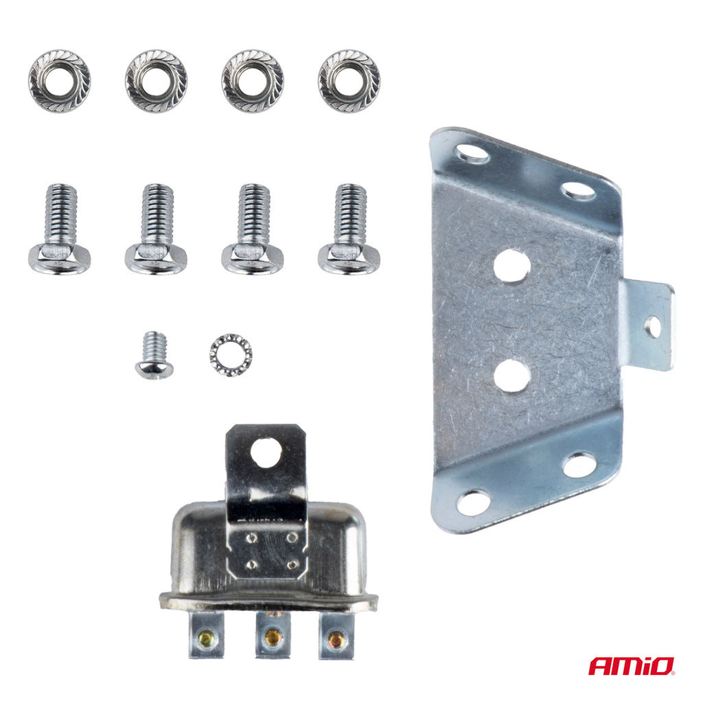 Claxon geluidssignaal set van 2 stuks rood 125mm 12V AMiO 04075 - AMiO 04075 - afbeelding 4