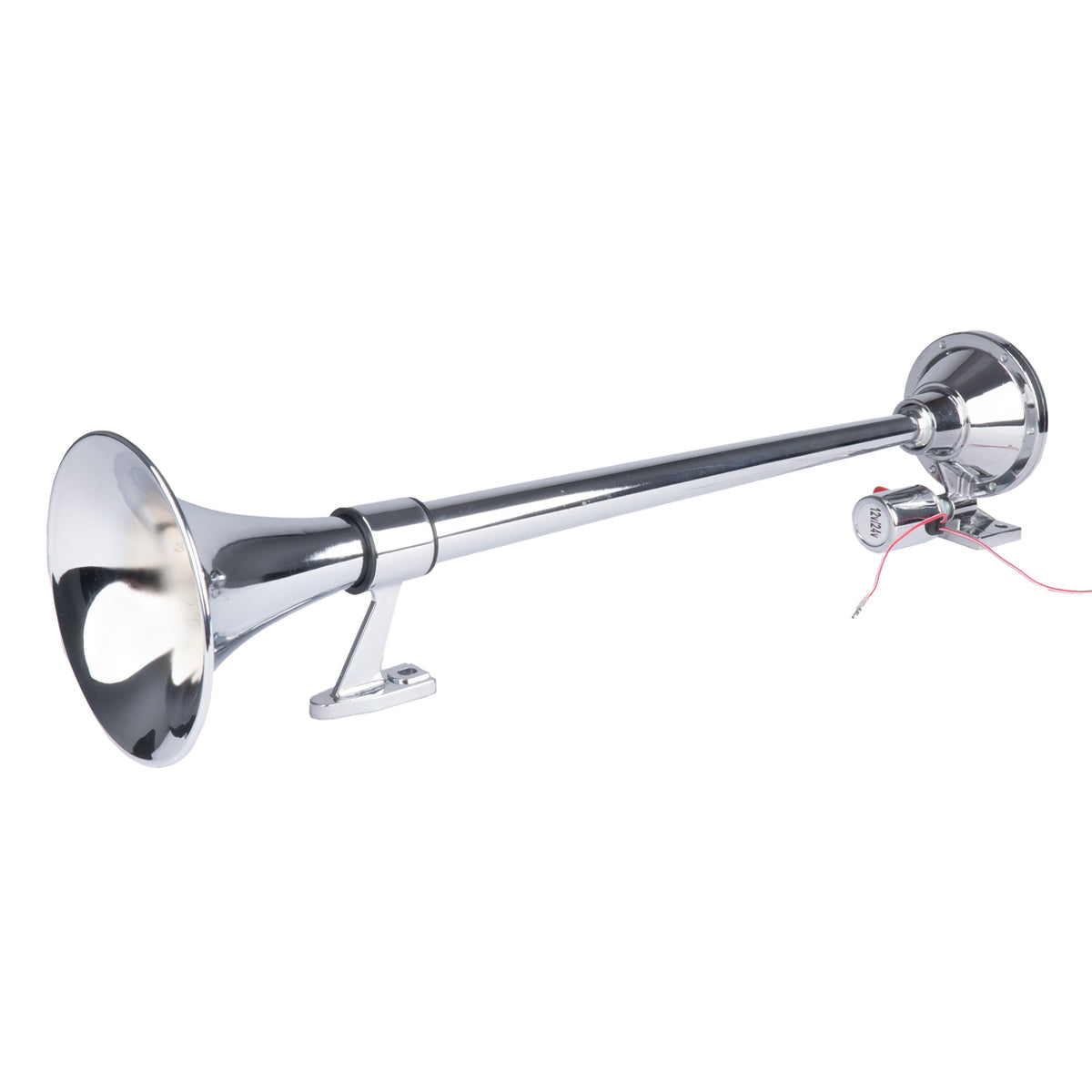 Claxon fanfare geluidssignaal chroom 640mm 12V 24V AMiO 04076 - AMiO 04076 - afbeelding 1
