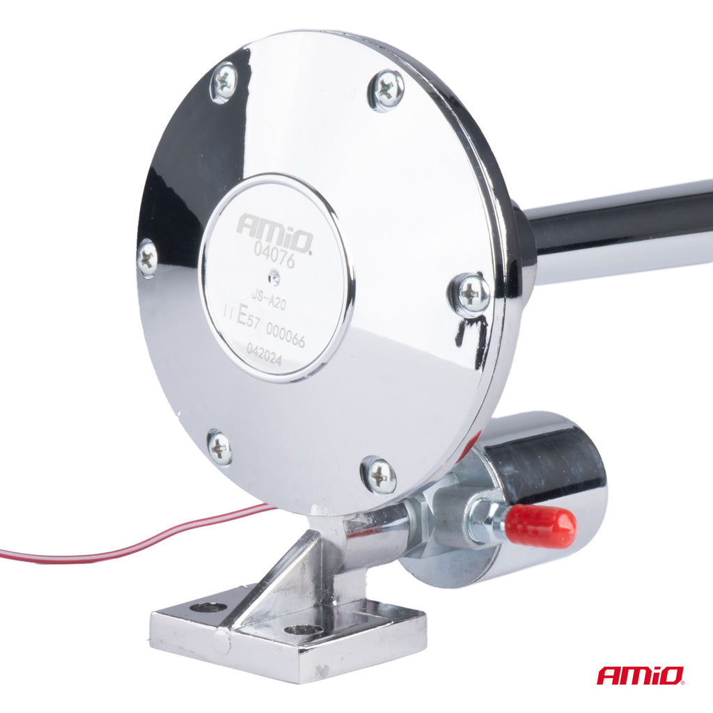 Claxon fanfare geluidssignaal chroom 640mm 12V 24V AMiO 04076 - AMiO 04076 - afbeelding 3