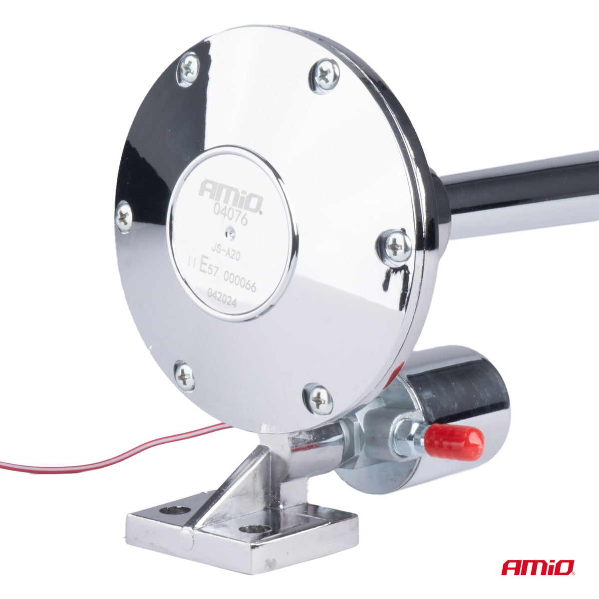 Claxon fanfare geluidssignaal chroom 640mm 12V 24V AMiO 04076 - AMiO 04076 - afbeelding 3