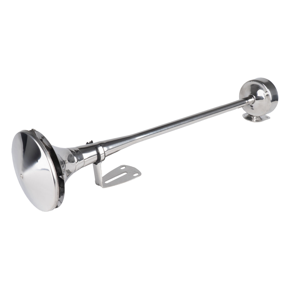 Claxon fanfare signaal chroom 620mm 12V 24V LowTone AMiO 04078 - AMiO 04078 - afbeelding 1